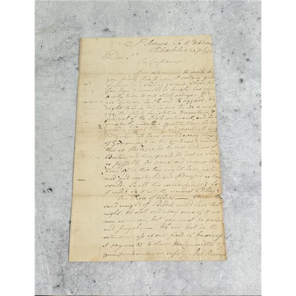 Letter from John Adams to James Warren 1775