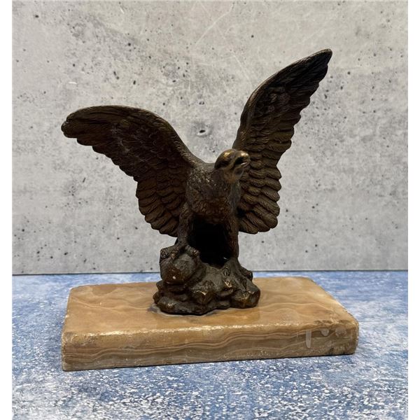 Antique Eagle Desk Bronze on Marble Base
