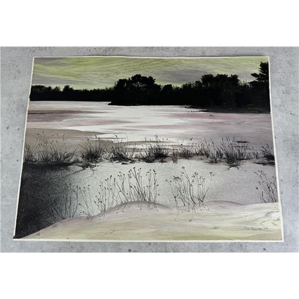 Ken Weaver Lonesome Pond Watercolor Painting