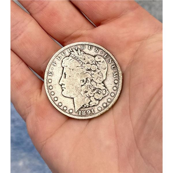 1891 CC Carson City Morgan Silver Dollar