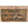 Image 1 : Montana Leaving Fort Peck Indian Reservation Sign