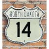 Image 1 : Embossed South Dakota Shield Highway Sign