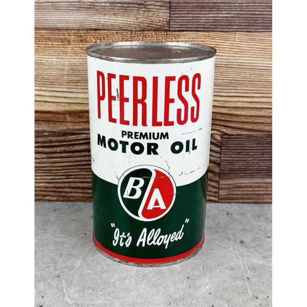 British American Peerless Premium Motor Oil Can