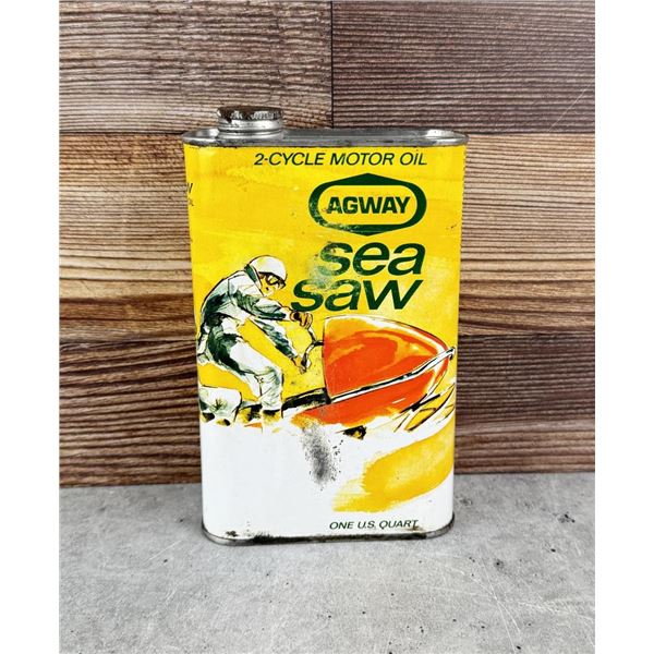 Agway Sea Saw Motor Oil Can