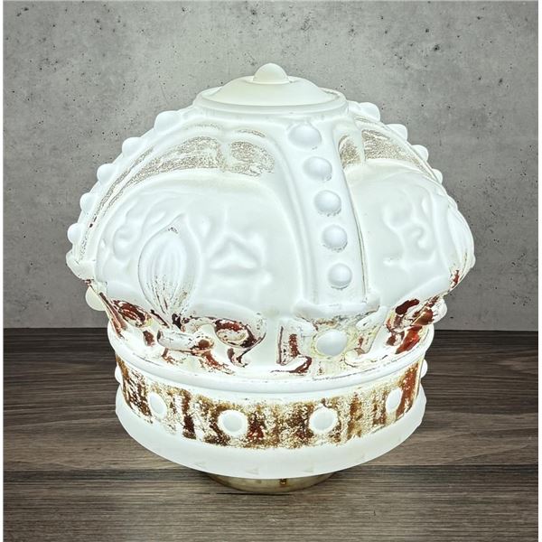 Standard Crown Oil Milk Glass Gas Pump Globe
