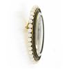 Image 4 : Vintage 18k Gold Oval Painted Portrait Diamond Enamel Pearl Frame Brooch Pendant