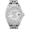 Image 1 : Rolex Ladies Quickset Stainless Steel Silver Diamond Bezel Datejust Wristwatch 2