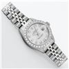 Image 3 : Rolex Ladies Quickset Stainless Steel Silver Diamond Bezel Datejust Wristwatch 2