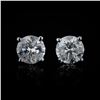 Image 2 : 3.05 ctw H to I COLOR I1 to I2 CLARITY Diamond 18K White Gold Stud Earrings
