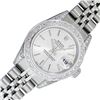Image 1 : Rolex Quickset Silver Index 18K Gold Diamond Bezel Datejust Wristwatch 26MM