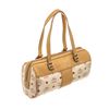 Image 3 : MCM Duffle Mini In White/Tan Coated Canvas Shoulder Bag