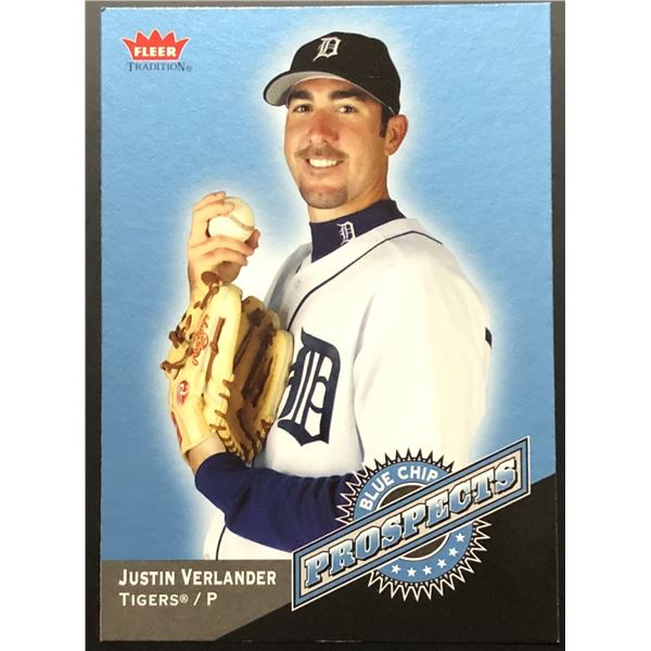 2006 FLEER JUSTIN VERLANDER (HOF) ROOKIE CARD