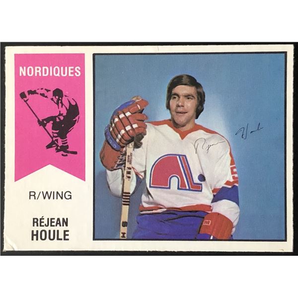 1974-75 O-PEE-CHEE WHA REJEAN HOULE ROOKIE CARD