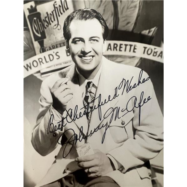 Johnny McAfee signed photo