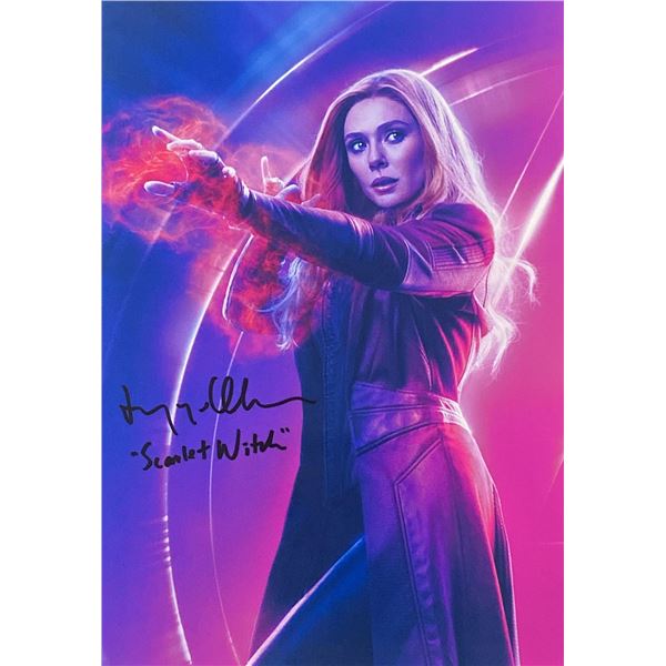 The Avengers Elizabeth Olsen signed movie photo