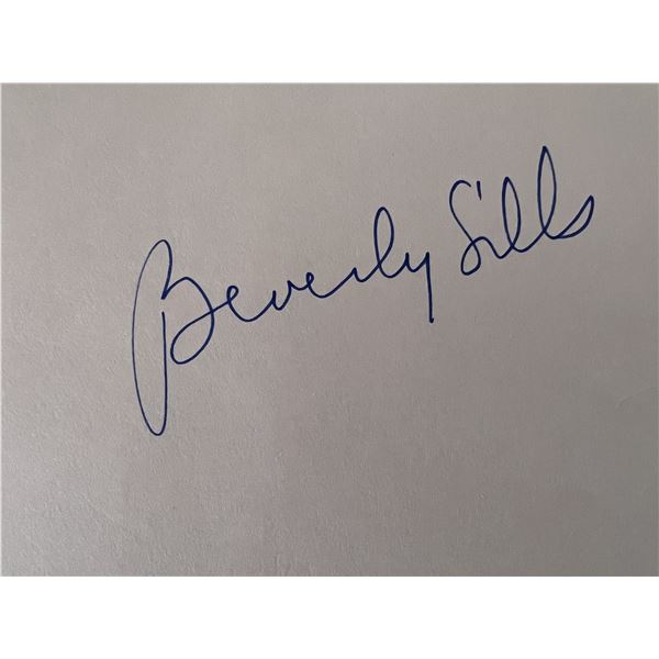Actress Beverly Sills autograph