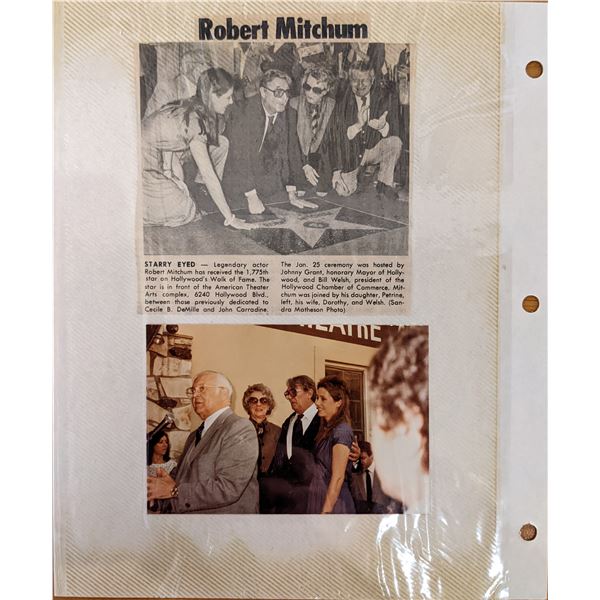 Robert Mitchum Photo Album Page
