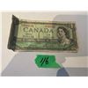 Image 1 : Canadian One Dollar Bill 1954