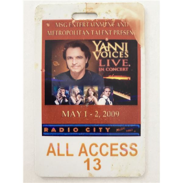 Yanni Backstage Pass
