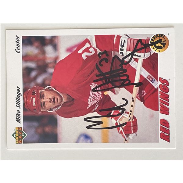Detroit Red Wings Mike Sillinger 91-92 Upper Deck #457 signed trading card