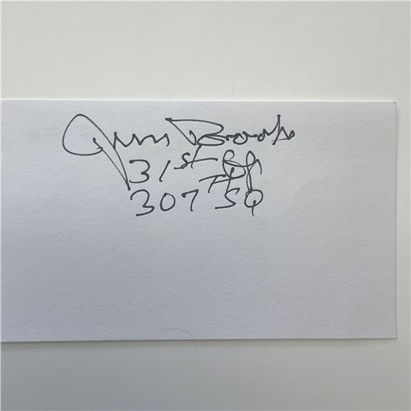 Lt. James Brooks USAF (Ret.) original signature