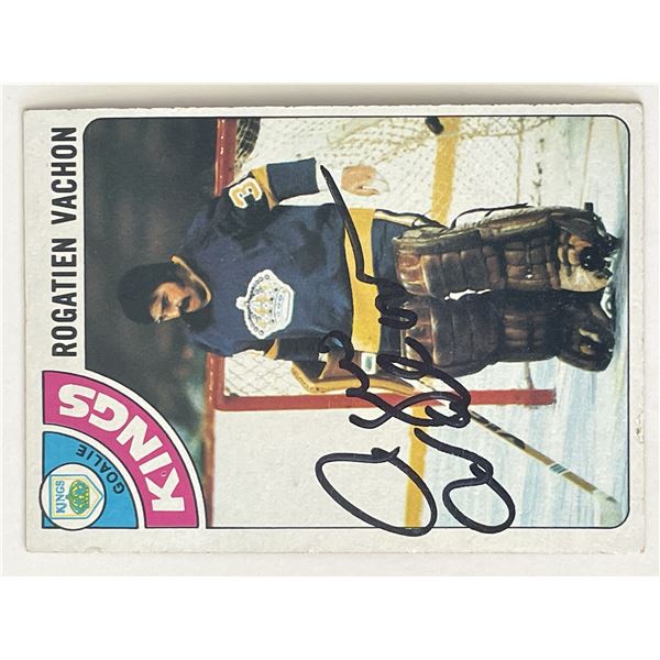 Los Angeles Kings Rogie Vachon 1978 Topps #20 signed trading card