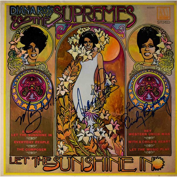 Diana Ross and The Supremes signed Let The Sunshine In album