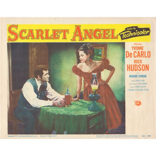 Scarlet Angel 1952 original vintage lobby card