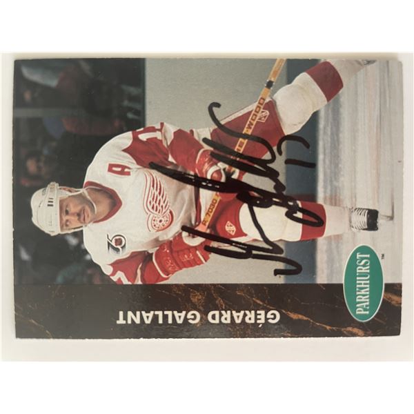 Detroit Red Wings Gerard Gallant 1992 Pro Set #269 signed trading card