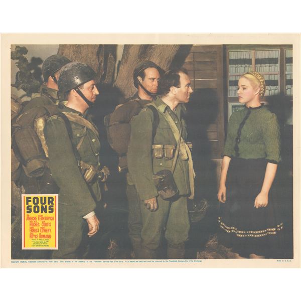 Four Sons  1940 original vintage lobby card