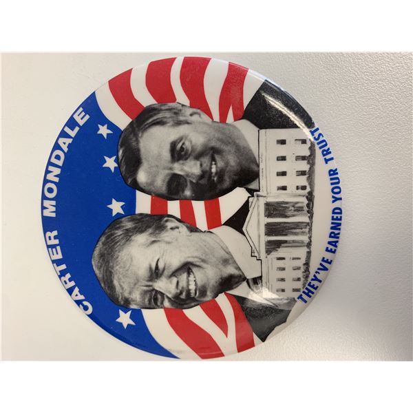 Carter Mondale They've Earned Your Trust pin