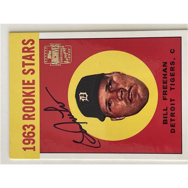 Detroit Tigers Bill Freehan signed Topps Archives 1963 Rookie Stars trading card