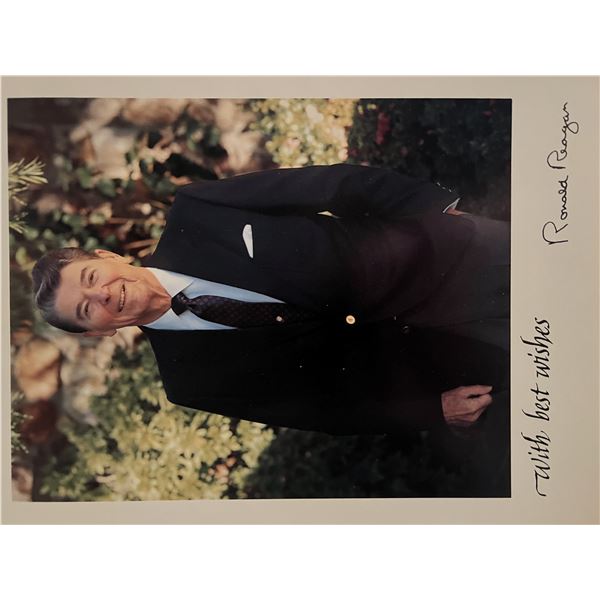 Ronald Reagan facsimile signed photo.