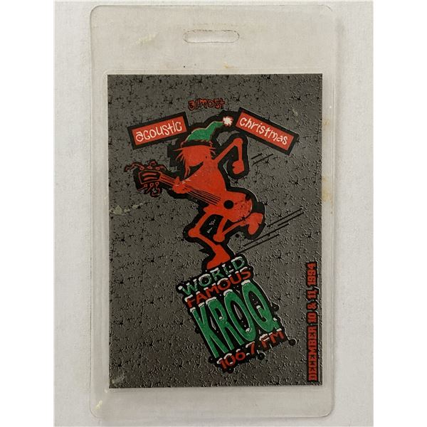 KROQ-FM Acoustic Christmas '94 Backstage Pass