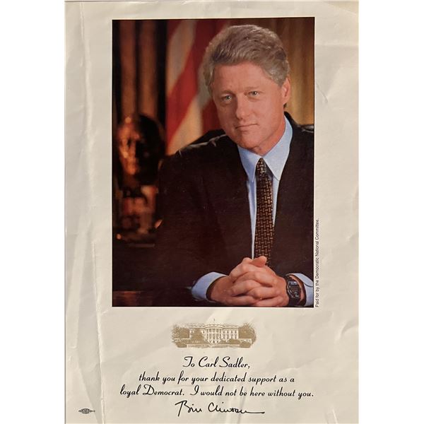 Bill Clinton facsimile signed photo.