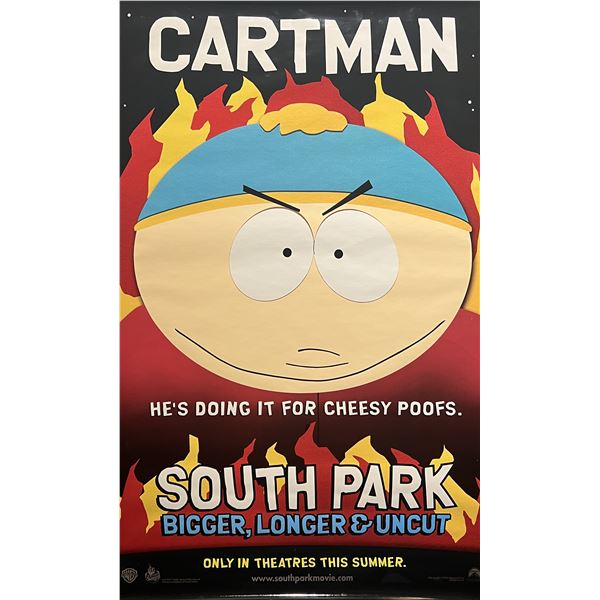 South Park Cartman 1999 Bigger Longer Uncut Original Bus Shelter Movie Poster