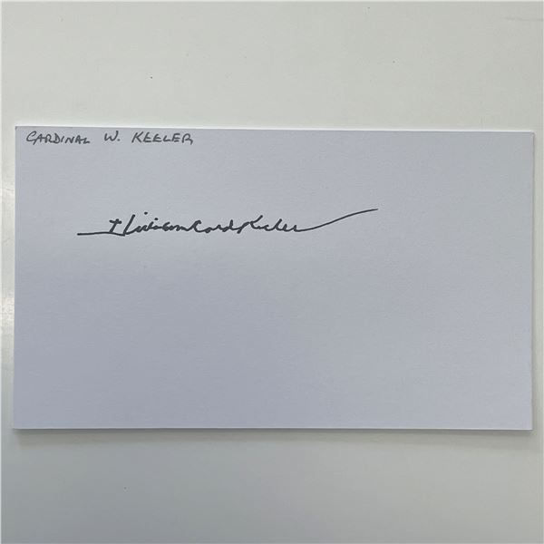 Cardinal William H. Keeler original signature