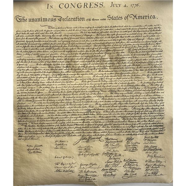 Declaration of Independence replica document