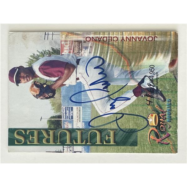 Jovanny Cedano signed 2000 Royal Rookies Futures trading card