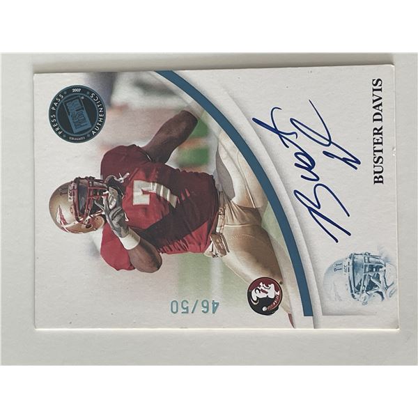 Buster Davis signed autograph card