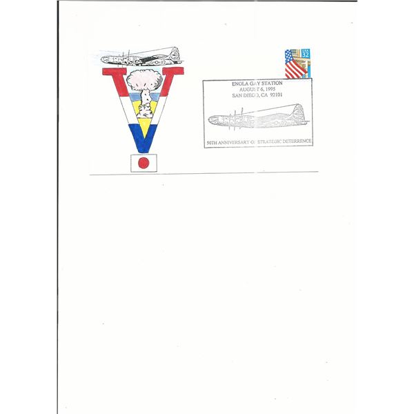San Diego, CA - First Day Cover - Enola Gay 50th Anniversary - 1995