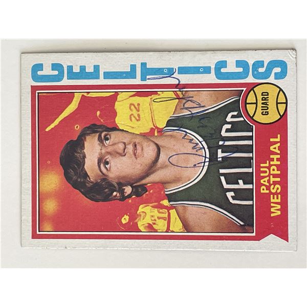 Celtics Paul Westphal signed 1974 Topps trading card