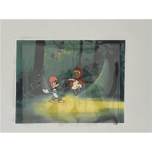 Woody Woodpecker 1950s hand painted production animation cel