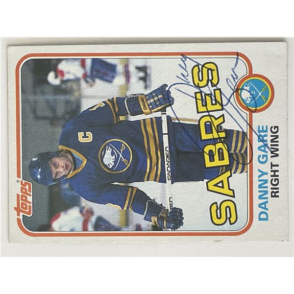 Buffalo Sabres Danny Gare 1981 Topps #14 signed trading card