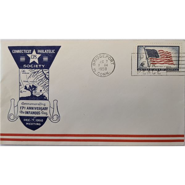 Connecticut Philatelic Society - 17th Anniversary The Infamous Day First Day Cover