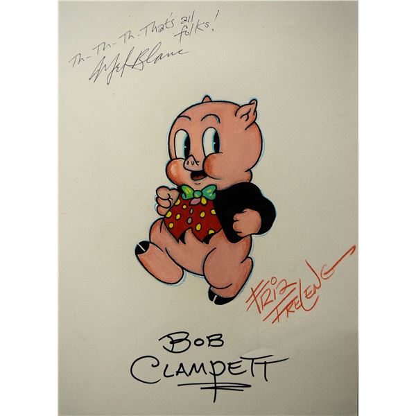 Bob Clampett, Friz Freleng & Mel Blanc signed sketch