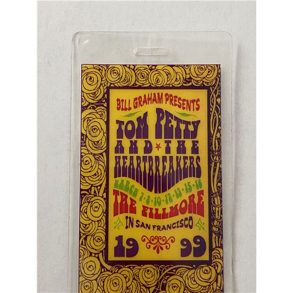 Tom Petty and the Heartbreakers The Fillmore 1999 Backstage Pass
