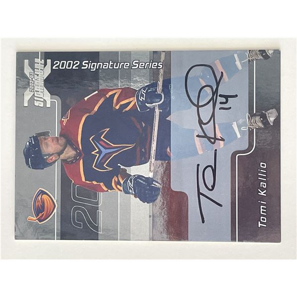 Atlanta Thrashers Tomi Kallio signed autographed card