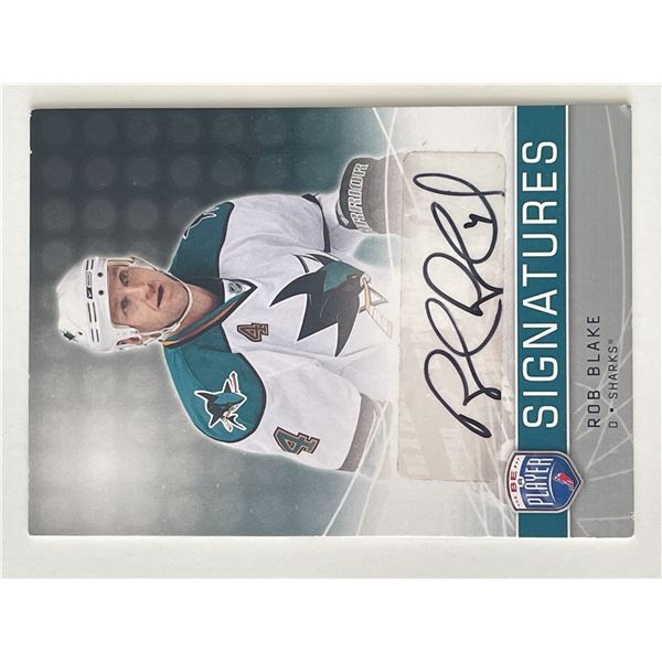 San Jose Sharks Rob Lake 2009 Upper Deck #4 signed trading card