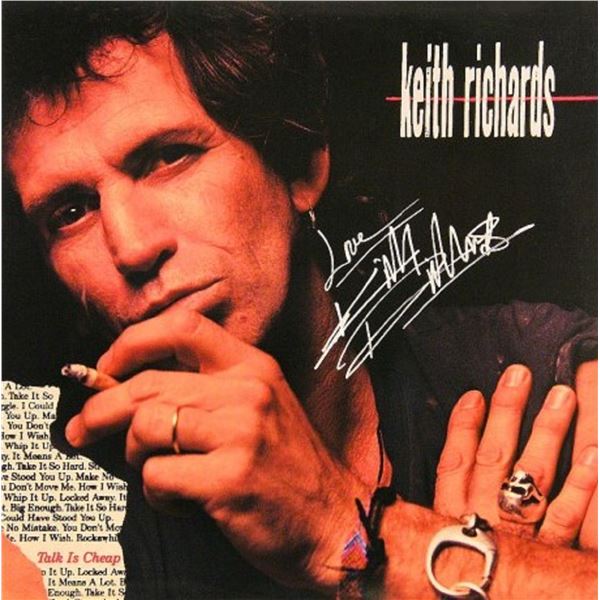 Keith Richards signed Talk is Cheap album